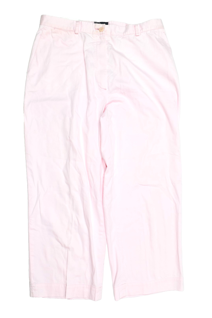 Burberry Golf Capri Pants Womens 8 Pink Straight Leg Cotton Regular Fit